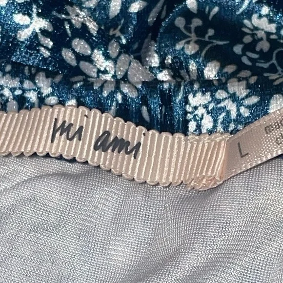 2/$30  Avery Velvet Flare Mini Spaghetti Strap Floral Surplice Dress Size Large - Picture 7 of 8